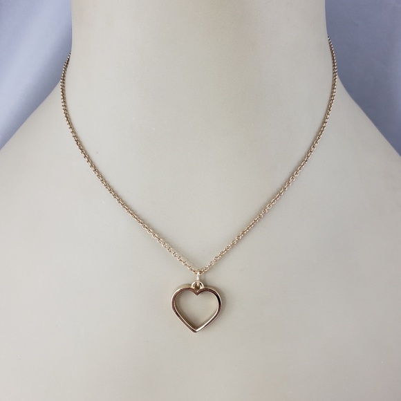 James Avery 14 Karat Yellow Gold Open Heart Pendant #18512 - Picture 7 of 8